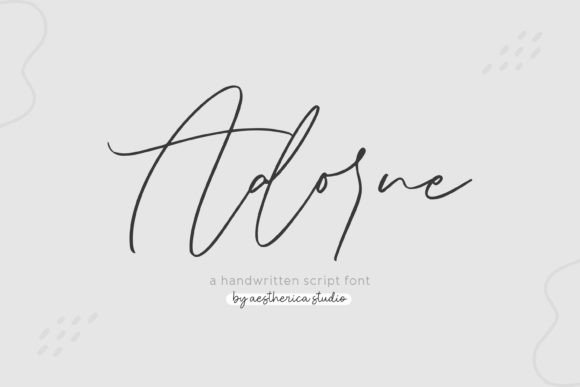 Adorne: A Handwritten Script Font That Elevates Small Business Branding