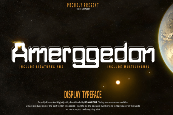 Amerggedon: A Bold Display Font for Modern Web Design and Digital Branding