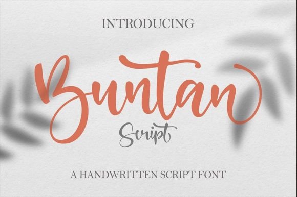 Buntan: A Romantic Script Font for Handmade Creators