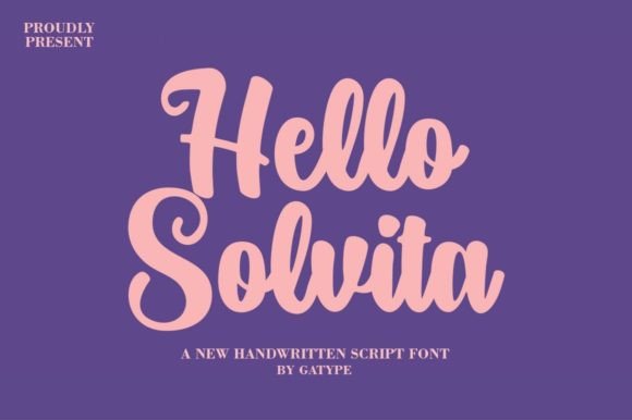Hello Solvita: A Retro Script Font for Editorial Design