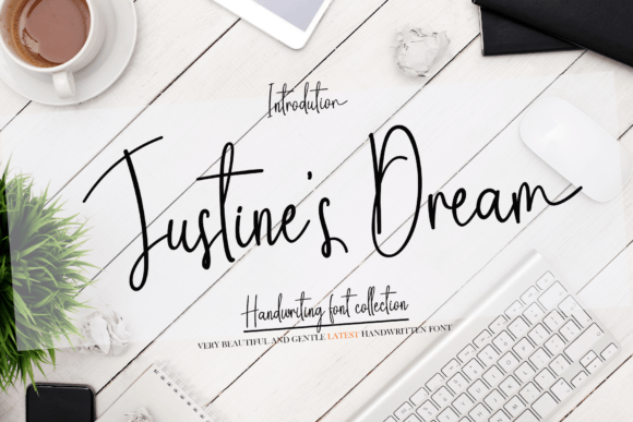 Justines Dream: A Luxurious Handwritten Font for Elegant Editorial Design