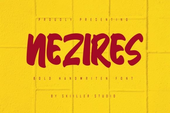 Nezires: A Bold Handwritten Font for Crafters and Makers