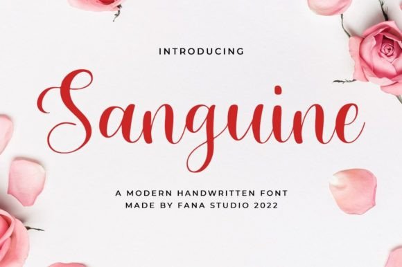 Sanguine: A Stylish Script Font for Modern Branding Projects