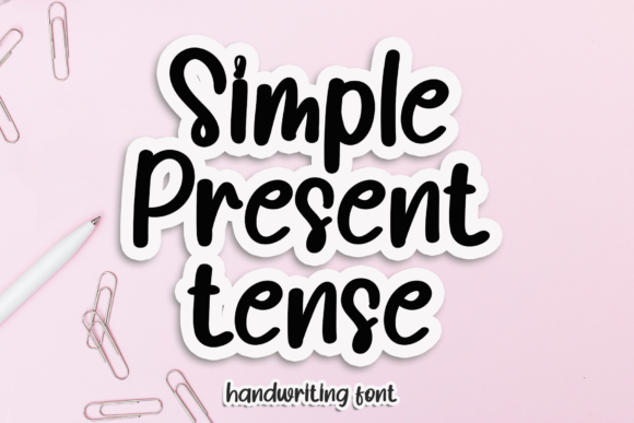 Simple Present Tense: A Handwritten Font That Elevates Everyday Branding