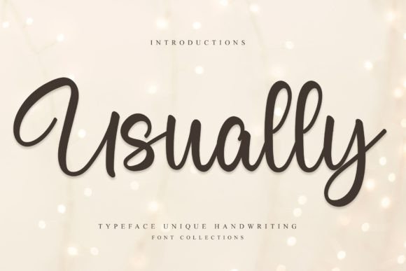Usually: A Handwritten Typeface for Editorial Design