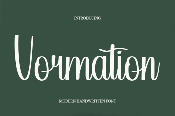 Vormation: A Stylish Handwritten Font for Modern Web Design